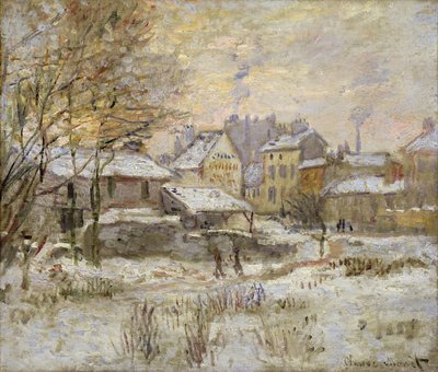 1875年夕阳的雪效应 作者 Claude Monet